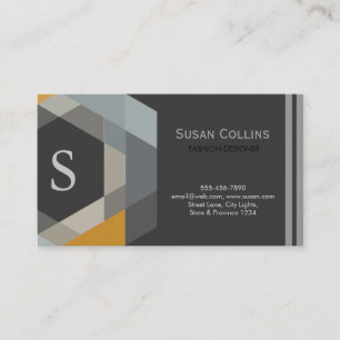Professional Modern Simple Plain Logo Monogram Business Card
