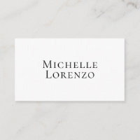 Professional Modern Simple Plain Name Black White