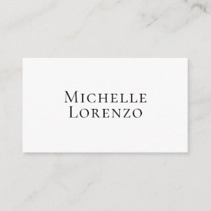 Professional Modern Simple Plain Name Black White Enclosure Card