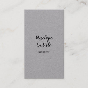 Professional Modern Simple Plain Premium Grey Business Card