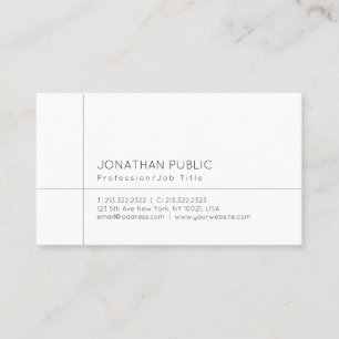 Professional Modern Simple Sophisticated Plain Business Card