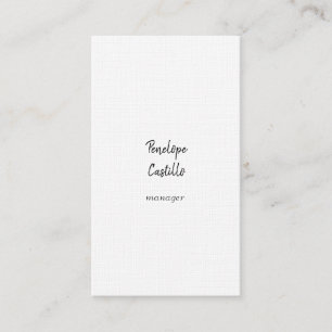 Professional Modern Simple Stylish Premium Linen Business Card