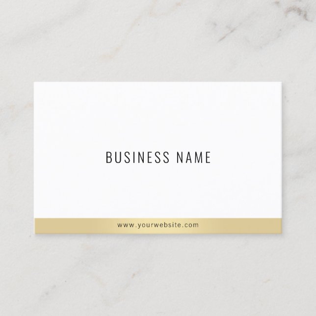 Professional Modern Simple Template Elegant Gold Business Card (Front)
