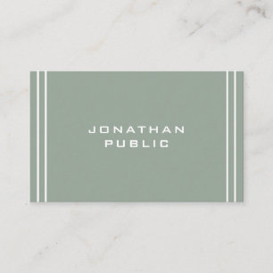 Professional Modern Simple Template Elegant Green Business Card