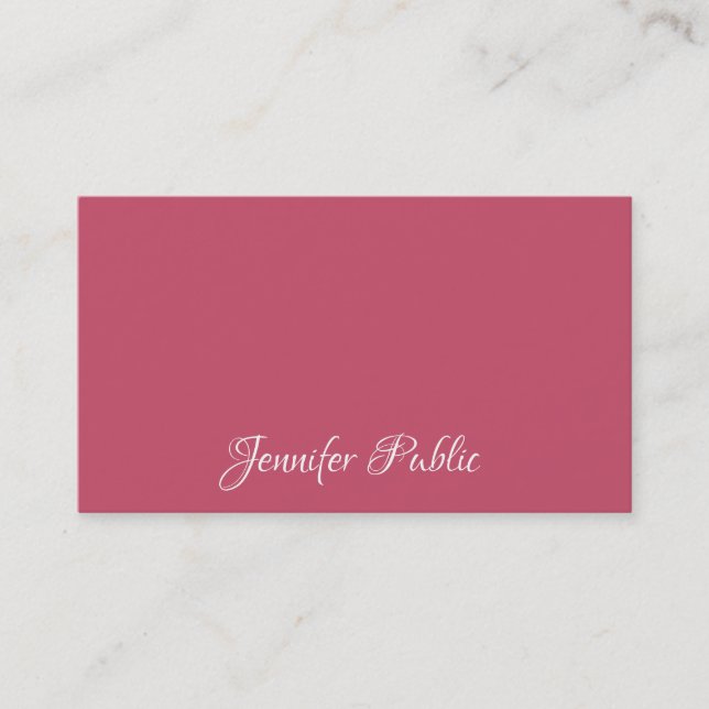 Professional Modern Simple Template Elegant Red Business Card (Front)