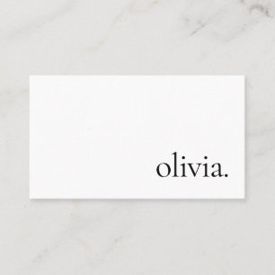 Professional Modern Simple White Minimalist Business Card