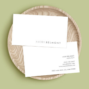 Professional Modern Simple White Minimalist Business Card