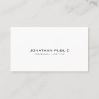 Professional Modern Sleek Chic Stylish White Plain
