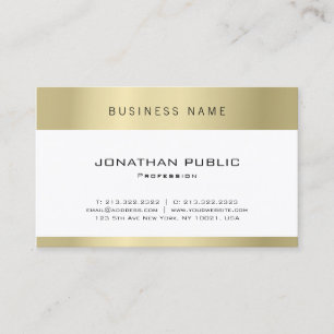 Professional Modern Sleek Design Gold Elegant Business Card