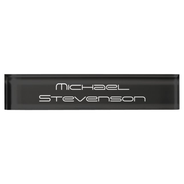 Professional Modern Style Business Desk Nameplate (Front)