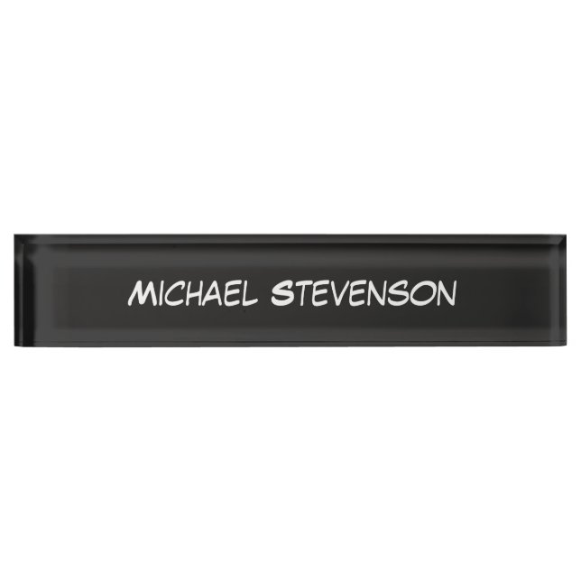 Professional Modern Style Business Desk Nameplate (Front)