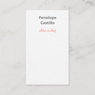 Professional Modern Stylish Calligraphy Linen Business Card