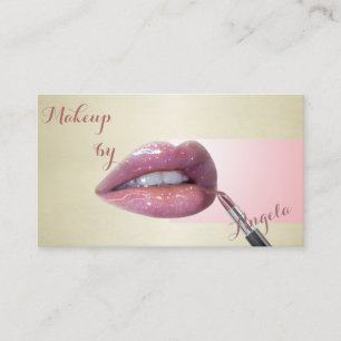 Professional Modern Stylish Glittery-Lips Business Card