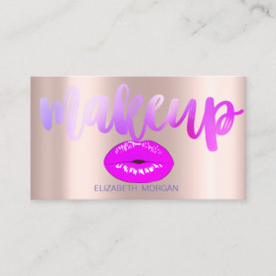 Professional Modern Stylish Lips,Rose Gold Business Card