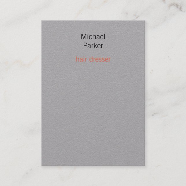 Professional Modern Stylish Minimalist Grey Large Business Card (Front)