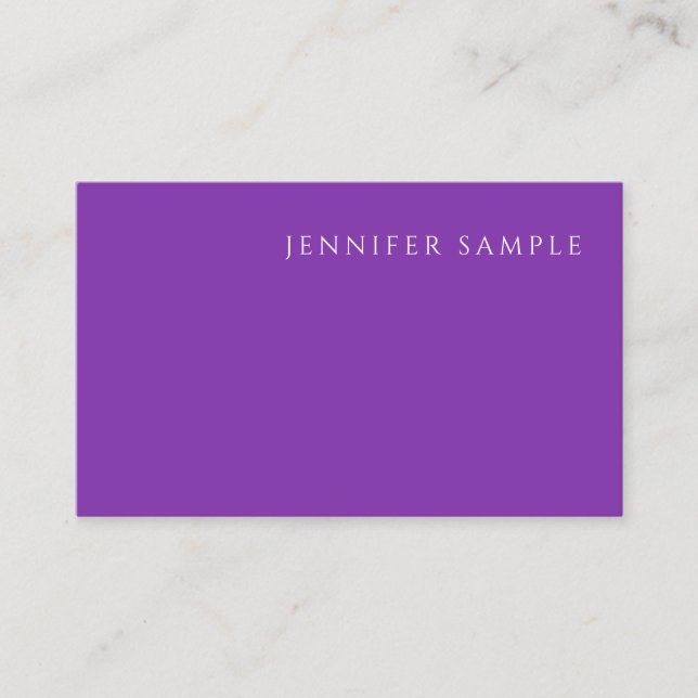 Professional Modern Template Elegant Purple Colour Business Card (Front)