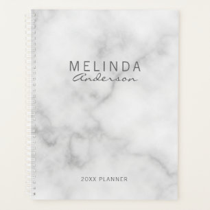 Professional Modern White Marble Planner
