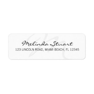 Professional Modern White Monogram
