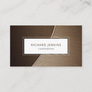 Professional Modern Wood Flooring Carpenter Business Card