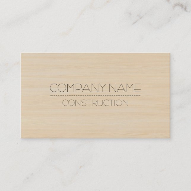 Professional Modern Wood Grain Texture #2 Business Card (Front)