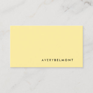 Professional Modern Yellow  Minimalist Business Card
