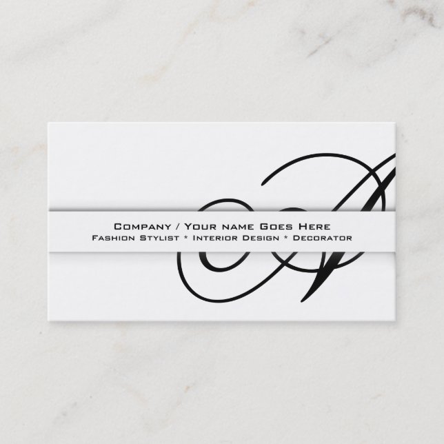 Professional monogram "A" business CUSTOM Business Card (Front)