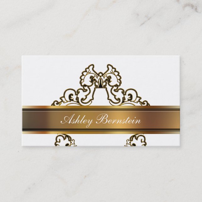 Professional Monogram Business Card (Front)