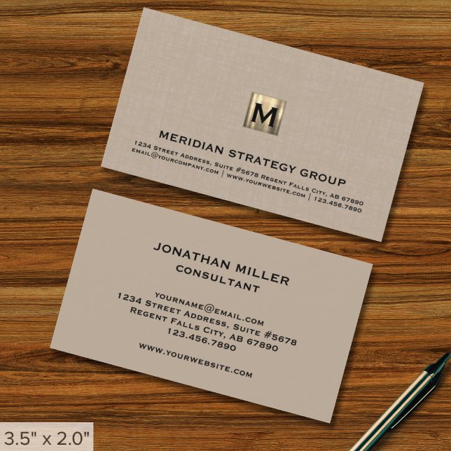 Professional Monogram Business Card (Creator Uploaded)
