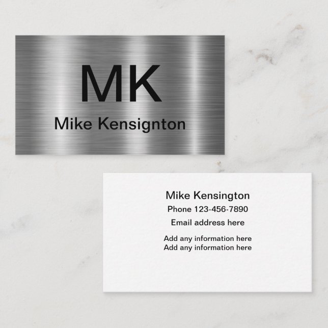 Professional Monogram Business Card Design (Front/Back)