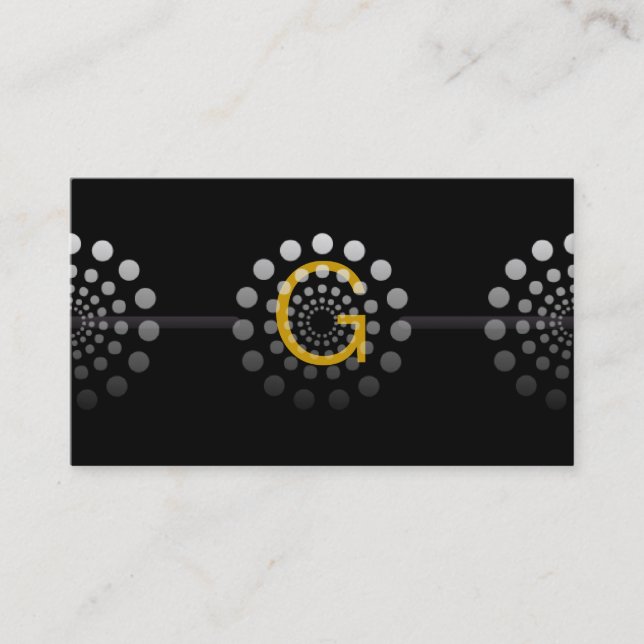 Professional Monogram Business Cards (Front)