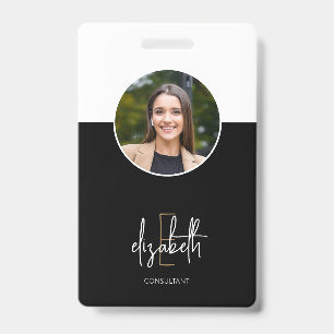 Professional Monogram Company Office ID  Badge