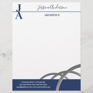 Professional Monogram Custom Letterhead