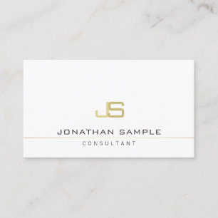 Professional Monogram Elegant Consultant Modern Business Card