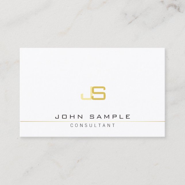 Professional Monogram Elegant Modern Template Business Card (Front)