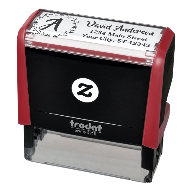 Professional Monogram Return Address Self-inking Stamp (Product)