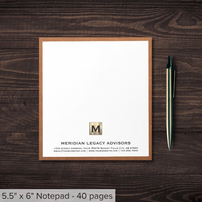 Professional Monogrammed Notepad (Creator Uploaded)
