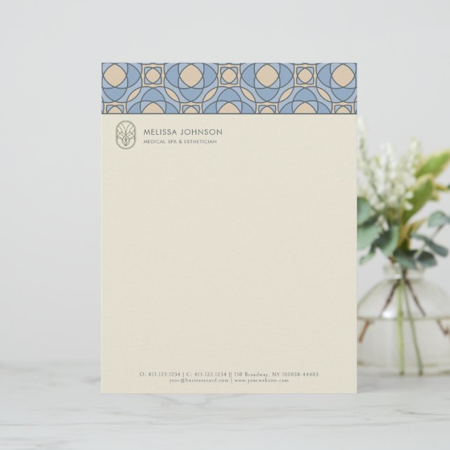Professional Mosaic Medical Spa Letterhead (Standing Front)