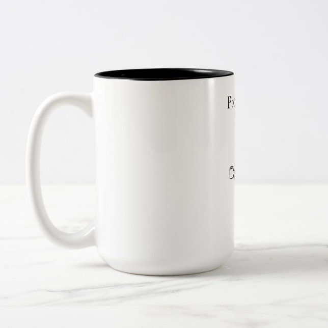 Professional. Mostly. – Funny Office Humor Coffee  Two-Tone Coffee Mug (Left)