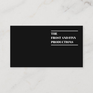 Professional Movie Director Productions Business Card