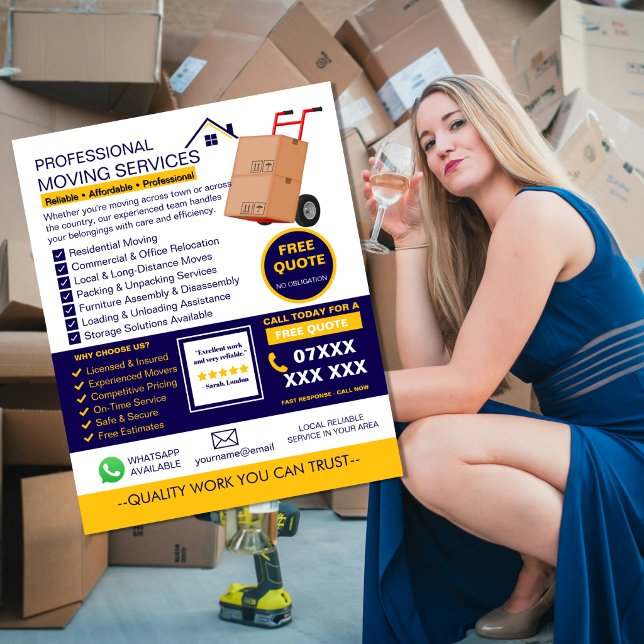 Professional Moving Company Flyer Template | Local (Creator Uploaded)