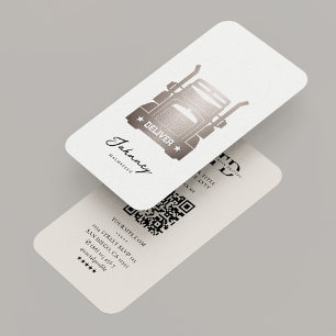 Professional Moving Logistics Truck Driver Sand   Business Card