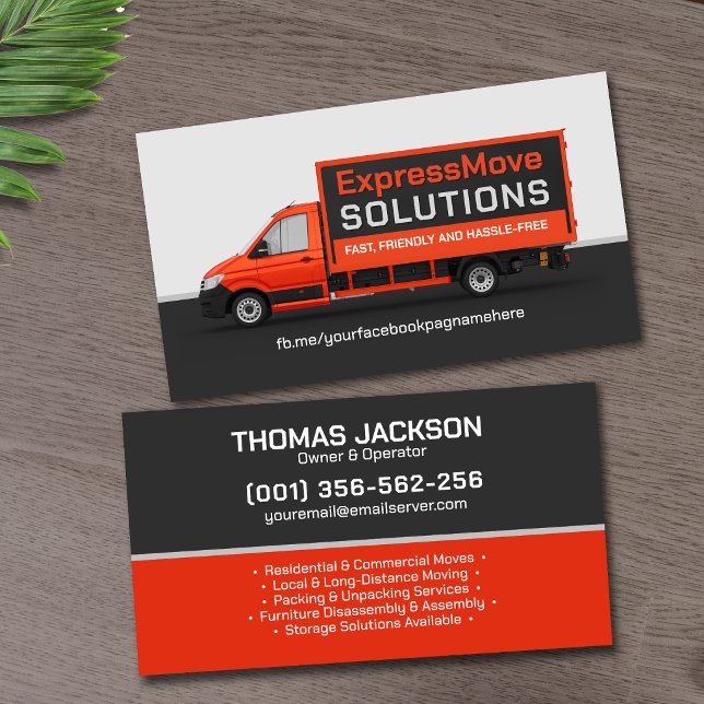 Professional Moving Services - Relocation Business Card (Creator Uploaded)