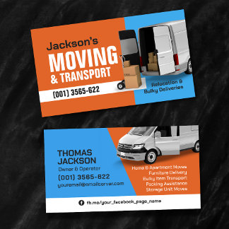 Professional Moving Services - Relocation Business Card