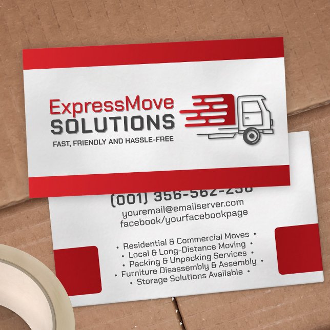 Professional Moving Services - Relocation Business Card (Creator Uploaded)