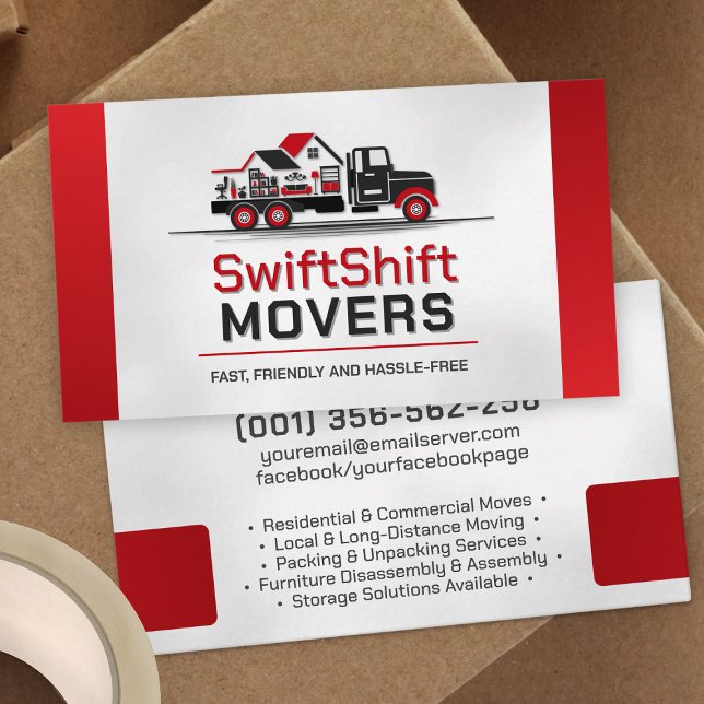 Professional Moving Services - Relocation Business Card (Creator Uploaded)