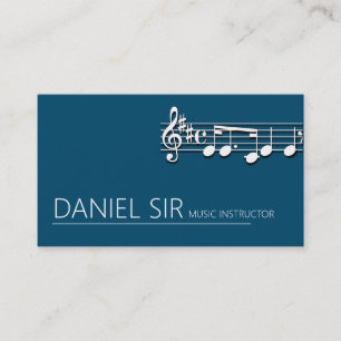 Professional Music Instructor Business Card