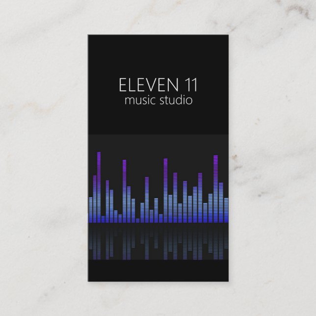Professional Music Recording Studio Business Card (Front)