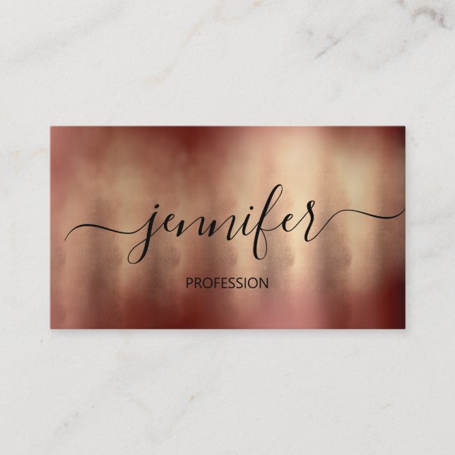 Professional Musician DJ Artistic Paint Gold Business Card (Front)