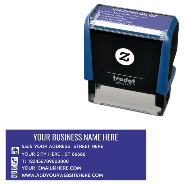 Professional Name Info Address Colour Stamp Exampl (In Situ)