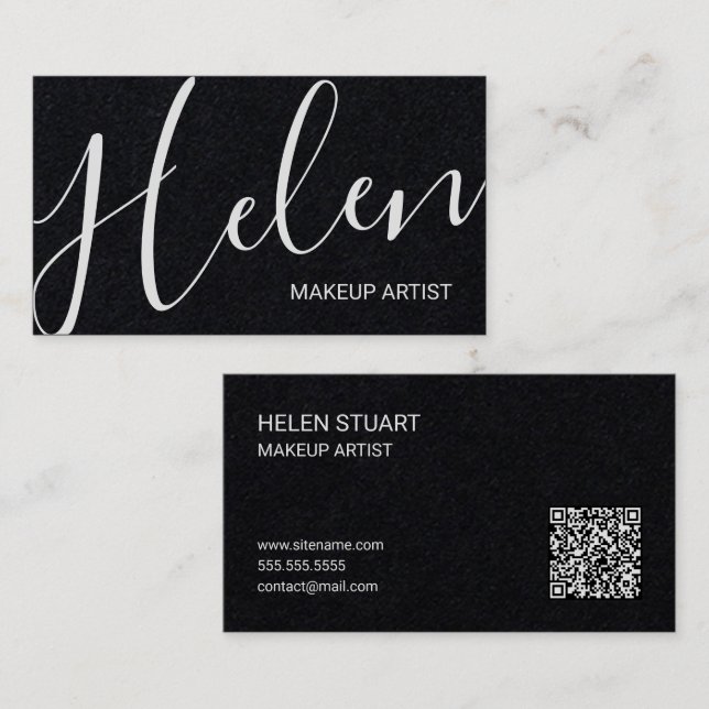 Professional Name Modern Script Business Card (Front/Back)